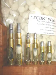 Reduced-charge 7.62 NATO and others, using wool wads to prevent detonation (Image: The Firearm Blog).