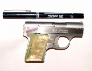 This internet-sourced photo gives you an idea of the scale of these guns. Most Bauers had these fake pearl grips. Some had checkered walnut.