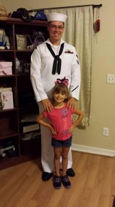 Matt and Kaylie Hindes. A judge wants him to lose custody because he's in the Navy.