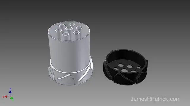 Design for the resin-filled cylinder.
