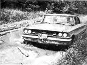 A Ford Custom Sedan was the usual vehicle in the sixties, and the drivers praised its off-road ability -- as modified.