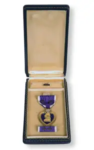 Purple Heart (this one was won by a Lieutenant in WWI who went on to be a General. It's our PH file photo).