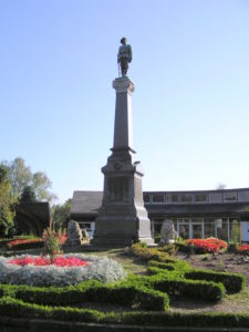 This memorial at Crewe, England, is typical of memorials that served as cenotaphs for fallen soldiers whose names were not repatriated -- like Drummer Hodge.