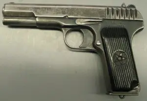 TT-33 is a modified Browning copy. Note absence of safety.