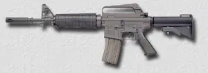 This XM177 (from World.Guns.RU) closely resembles the Son Tay guns. They lacked a forward assist and mounted SinglePoint sights.