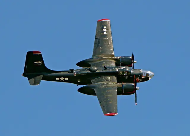This is the flyover B26, painted as a WWII A26 but the same airframe.