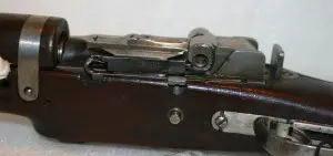 This is a Furrer SMG prototype, showing much more Luger kinship than the LMG of only a few years later, or the later Furrer production SMG. Image: Enfield Pattern room via Forgotten Weapons.com