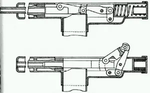 Furrer action (in this case the LMG 25-3) from overhead. SMG action is a mirror image.