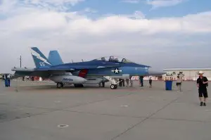 This EA-18G was painted in WWII three-tone camouflage scheme in 2010-11 for the Centennial of Naval Aviation celebration. 