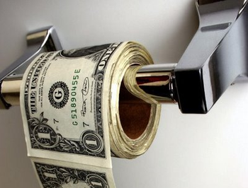 Money toilet paper
