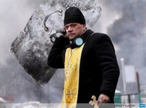 Another Ukrainian churchman (we guess this is a "tactical" priest). Photograph by Sergey Gapon.