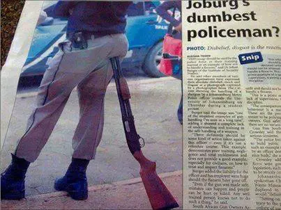South African cop fail