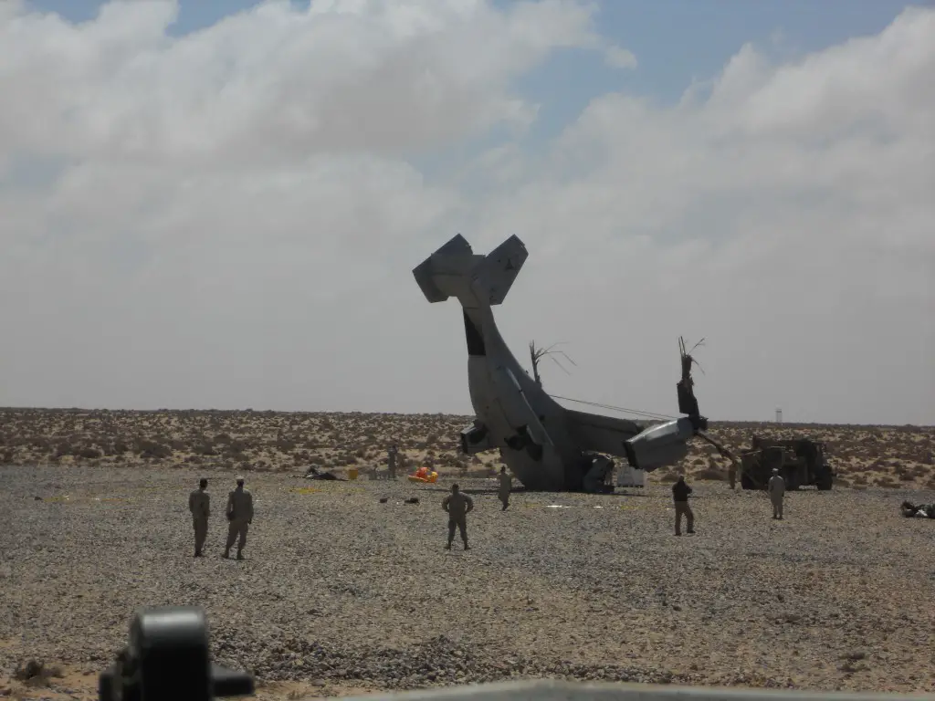 V-22 Down African Lion 2012 Morocco