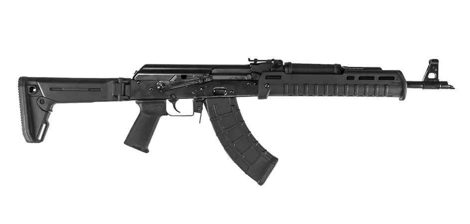 AK-47 (not 74, obviously) with Magpul Zhukov furniture in black. Magpul photo. 
