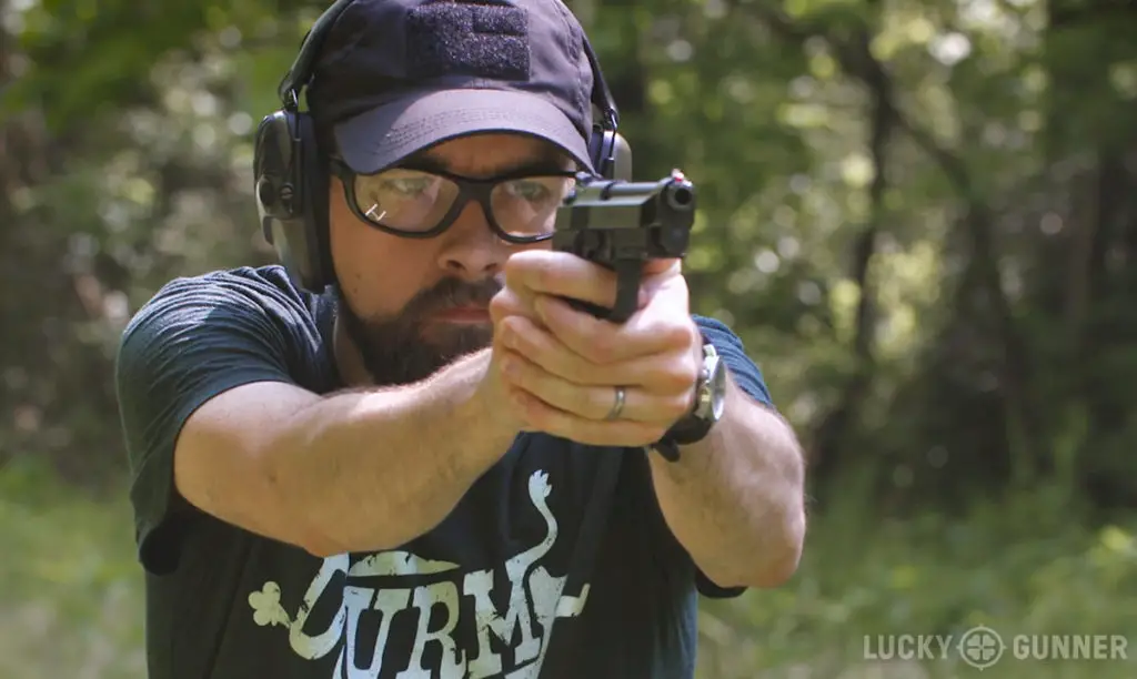 Chris Baker firing-beretta