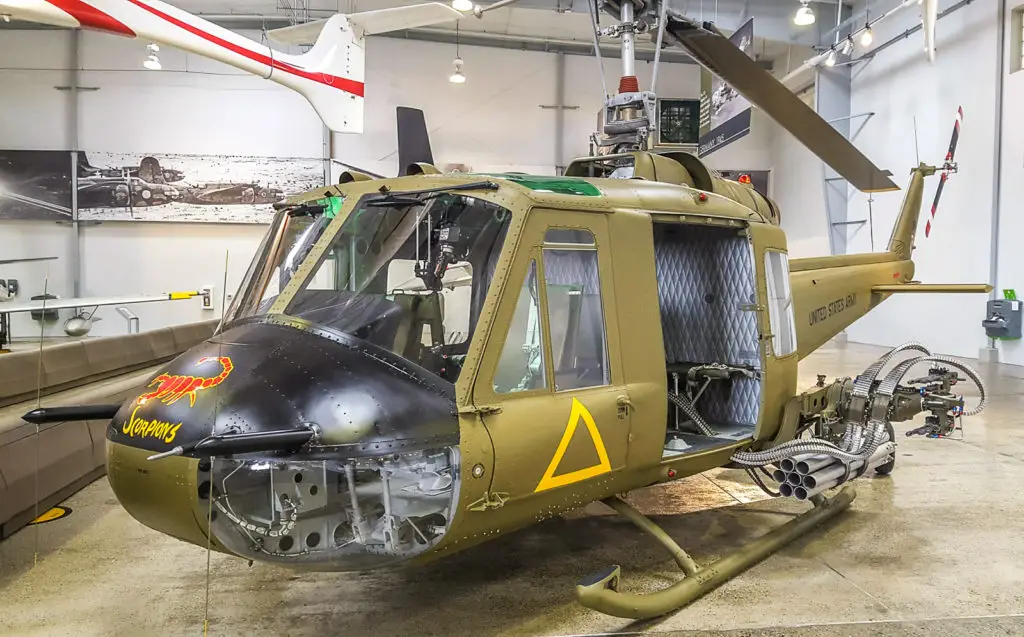 Restored UH-1B in a museum.