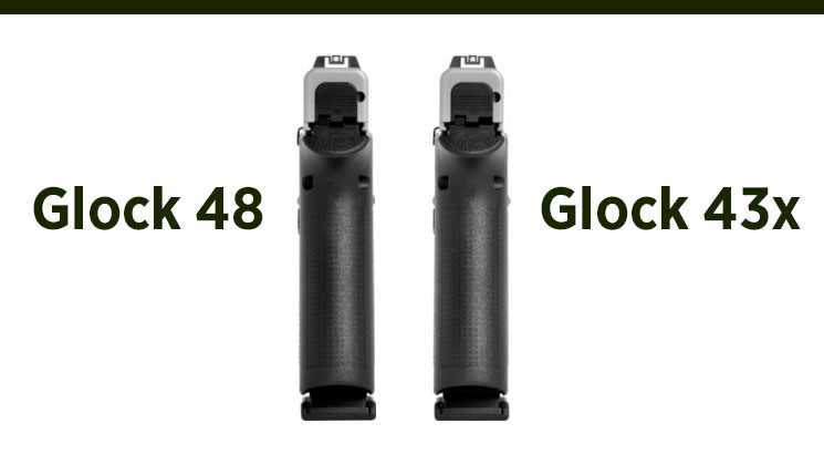 Glock 48 vs 43x slimline width pistols