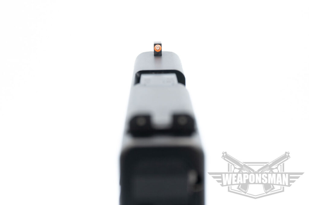 Glock 43x iron sights with tritium