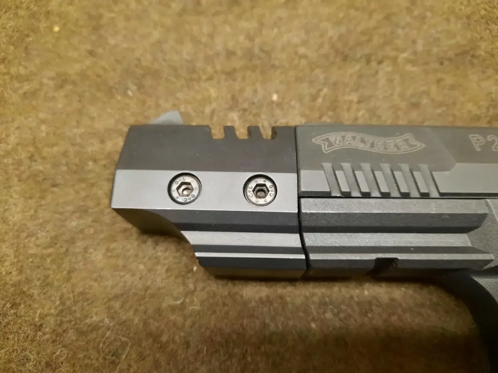 Walther P22 Front Sight attached