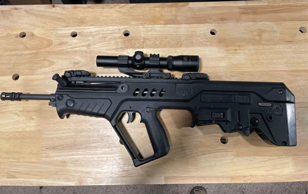 Burris Fullfield Tac30 rifle scope on a iwi tavor sar bullpup