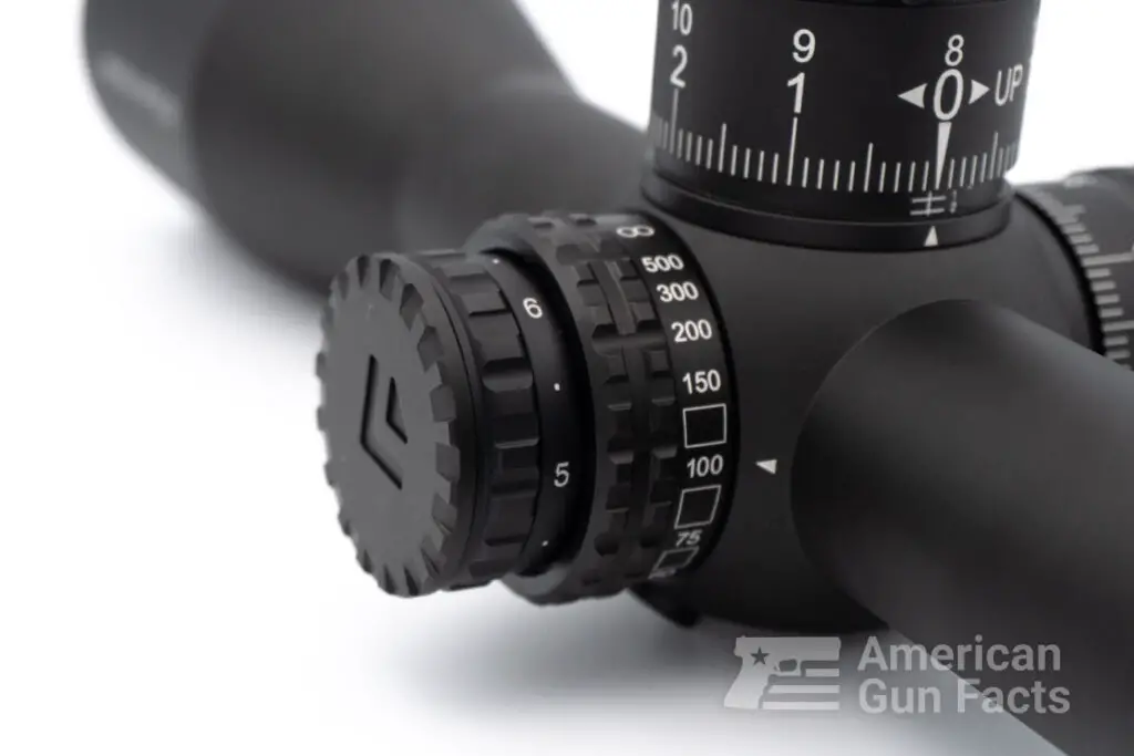 Arken Optics SH4 Gen2 Scope left side parallax turret knob