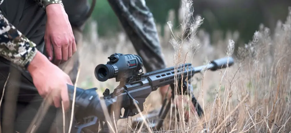 Burris BTS 50 Thermal Scope mounted on a rifle