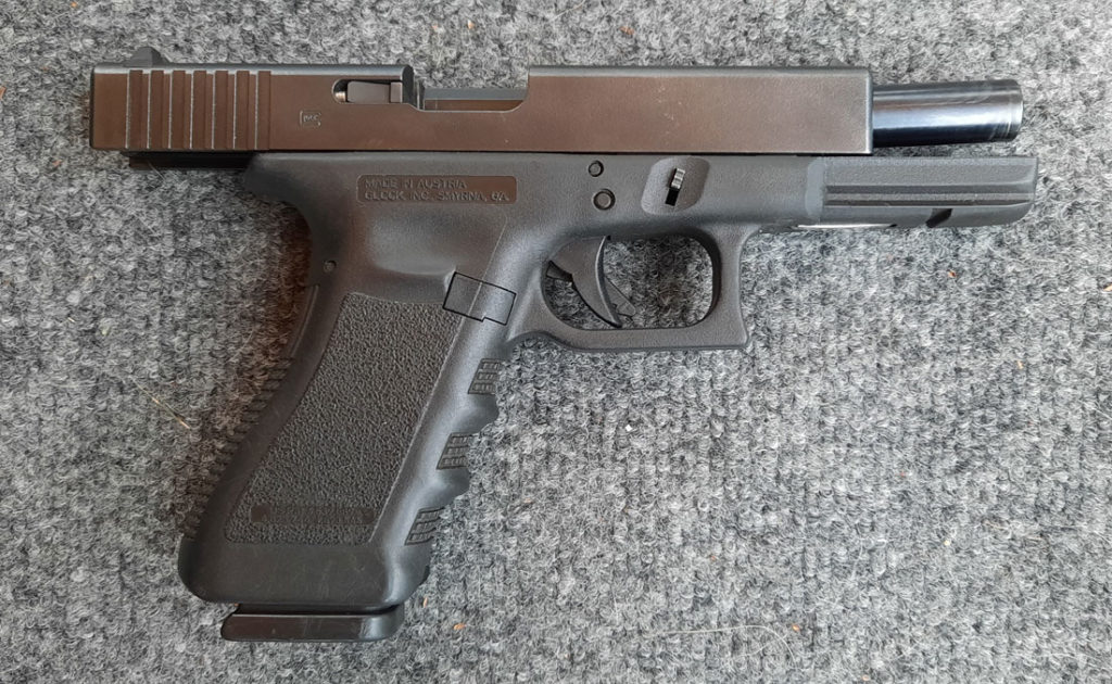 Right side of the Glock 22 pistol