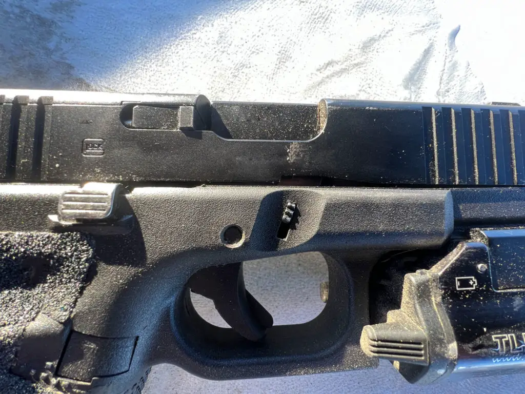 Glock 19 Gen 5 ambidextrous slide release and controls