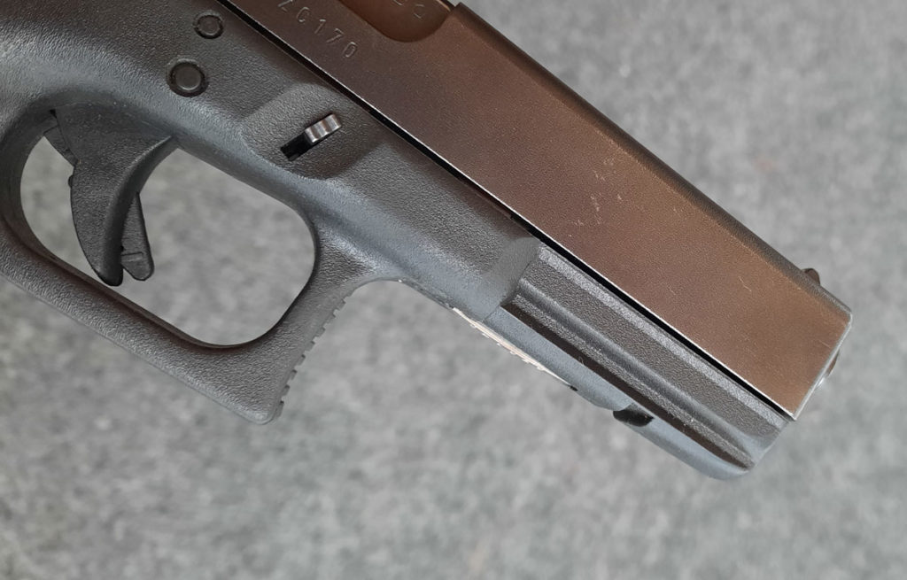 Glock 22 Gen 3 ambidextrous slide release and accessory rail 