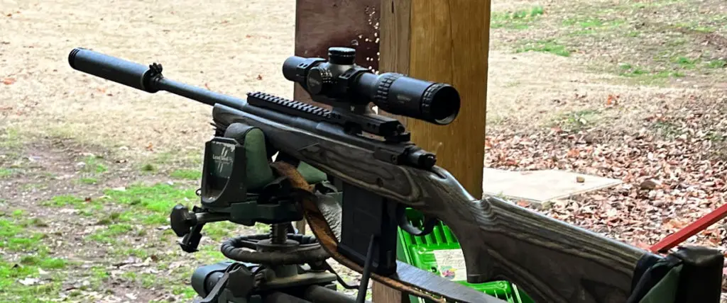  Vortex Crossfire II 1-4X24 mounted on a rifle